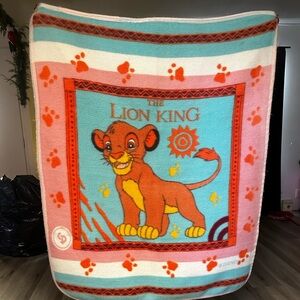 Vintage The Lion King Fleece Blanket - Multicolor